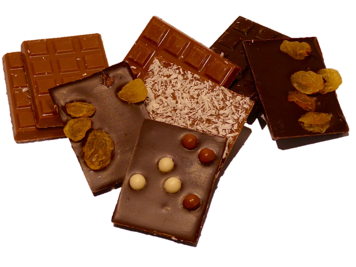 Assortiment de mini tablettes de chocolat