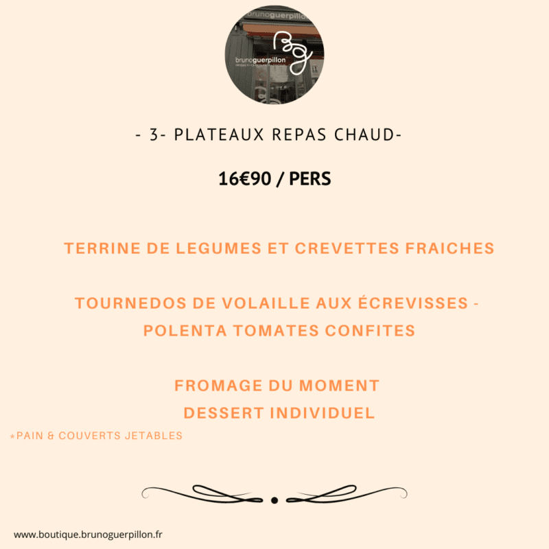 3 - Plateaux repas chaud