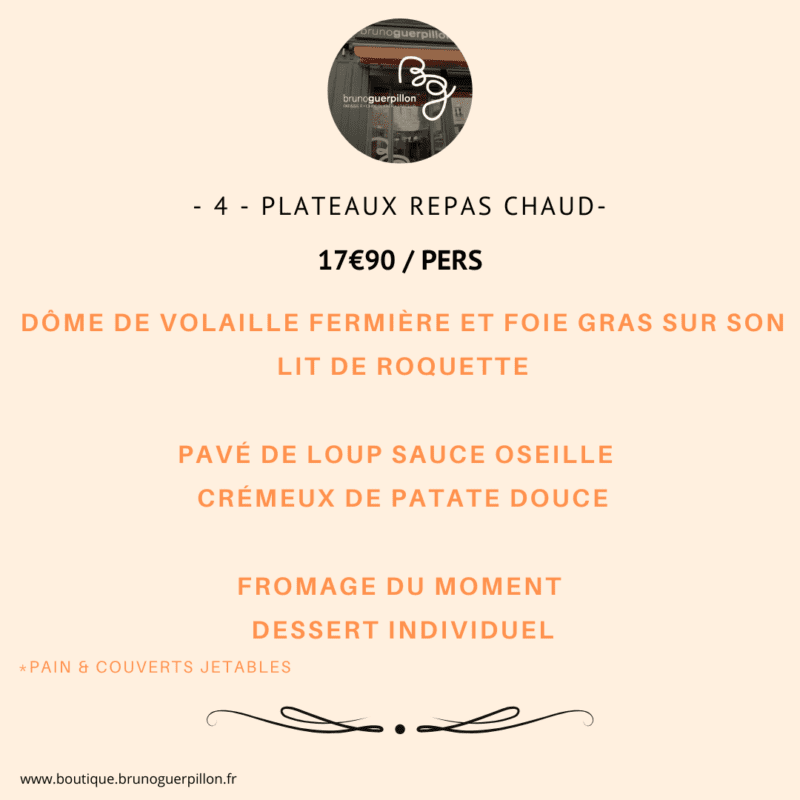 4 - Plateaux repas chaud